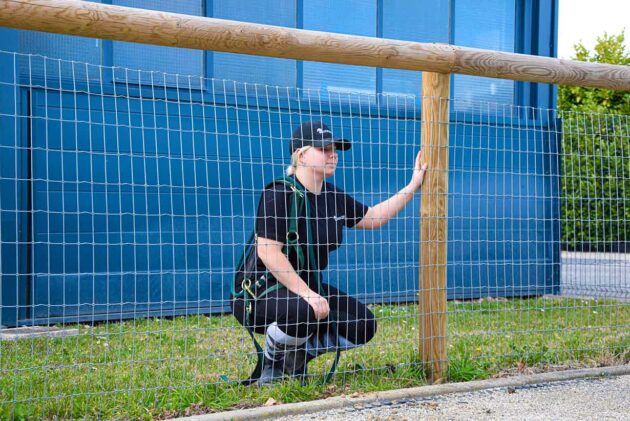 une clôture grillagée dite sérénité pour les enfant et les petits animaux