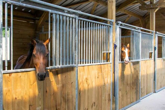 aménagement d'écurie façades coulissantes pour chevaux